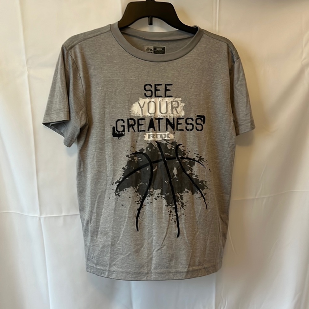 🔴 5 items for $25 Sale! Boy's RBX See Your Greatness Gray Tee L